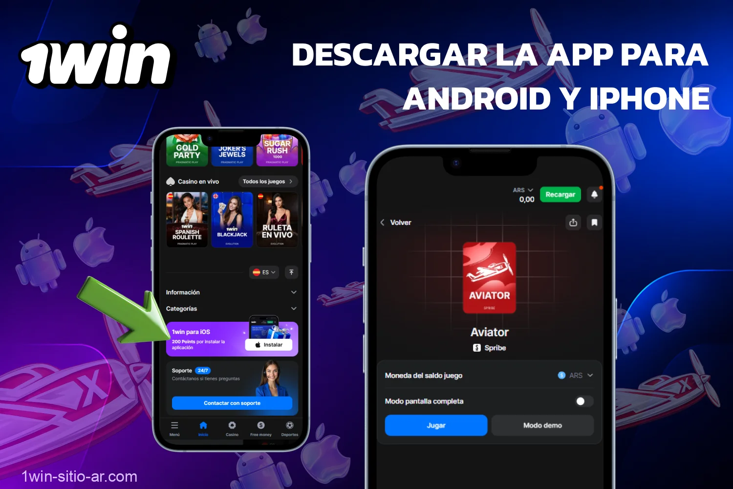 El emocionante juego online Aviator está disponible en Argentina a través de la aplicación 1win