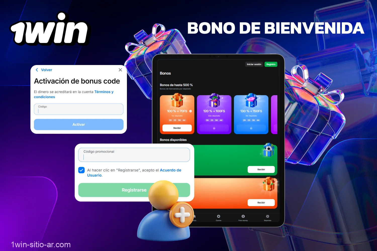 El bono de bienvenida de 1win está disponible tras cumplir ciertas condiciones